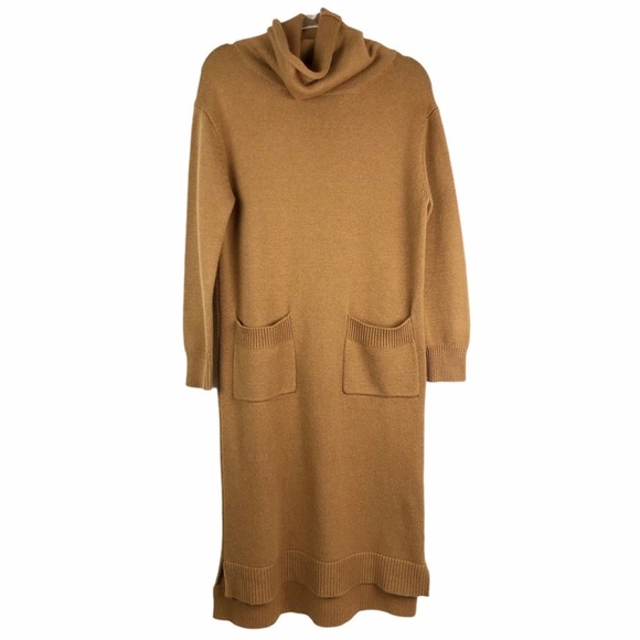 CAARA Turtleneck Sweater Dress tobacco color - Picture 7 of 16